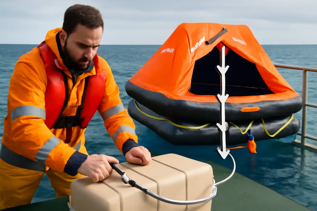 Emergenze in mare? Le procedure di attivazione della zattera spiegate passo passo